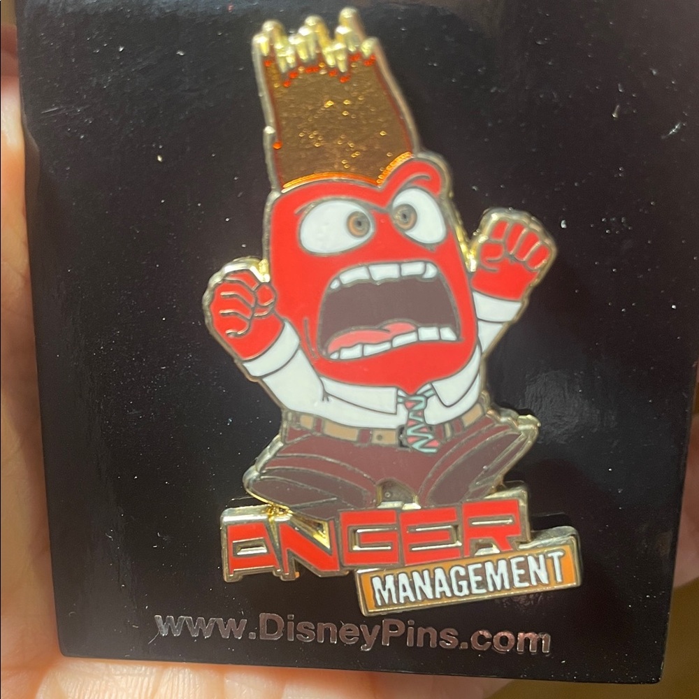 Disney Inside Out Anger Pin - Red and Gold - Picture 2 of 5